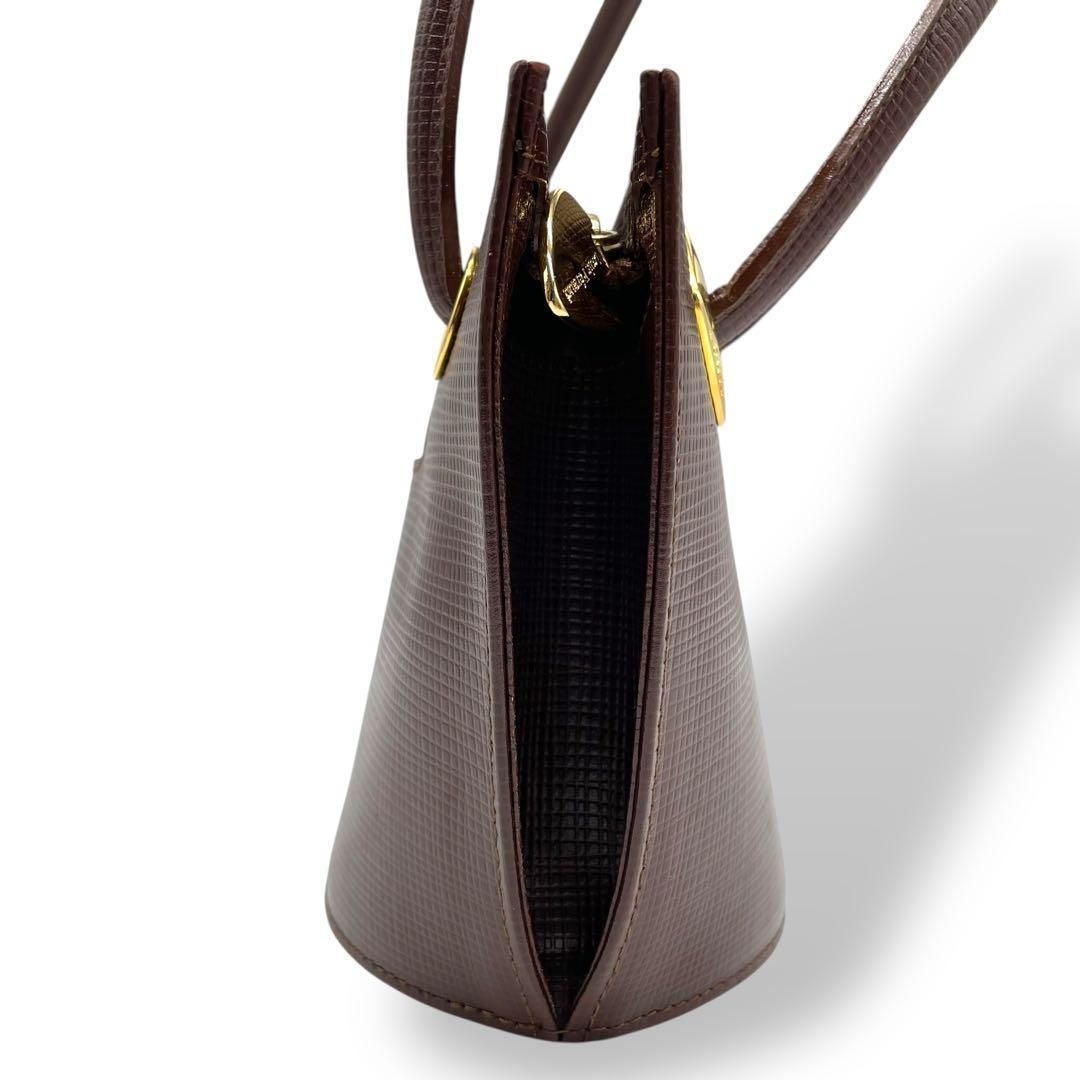 超美品 希少色 LOUIS FERAUD ルイフェロー オーストリッチ バッグ 美品 Louis Feraud ルイフェロー ハンドバッグ レザー ブラウン