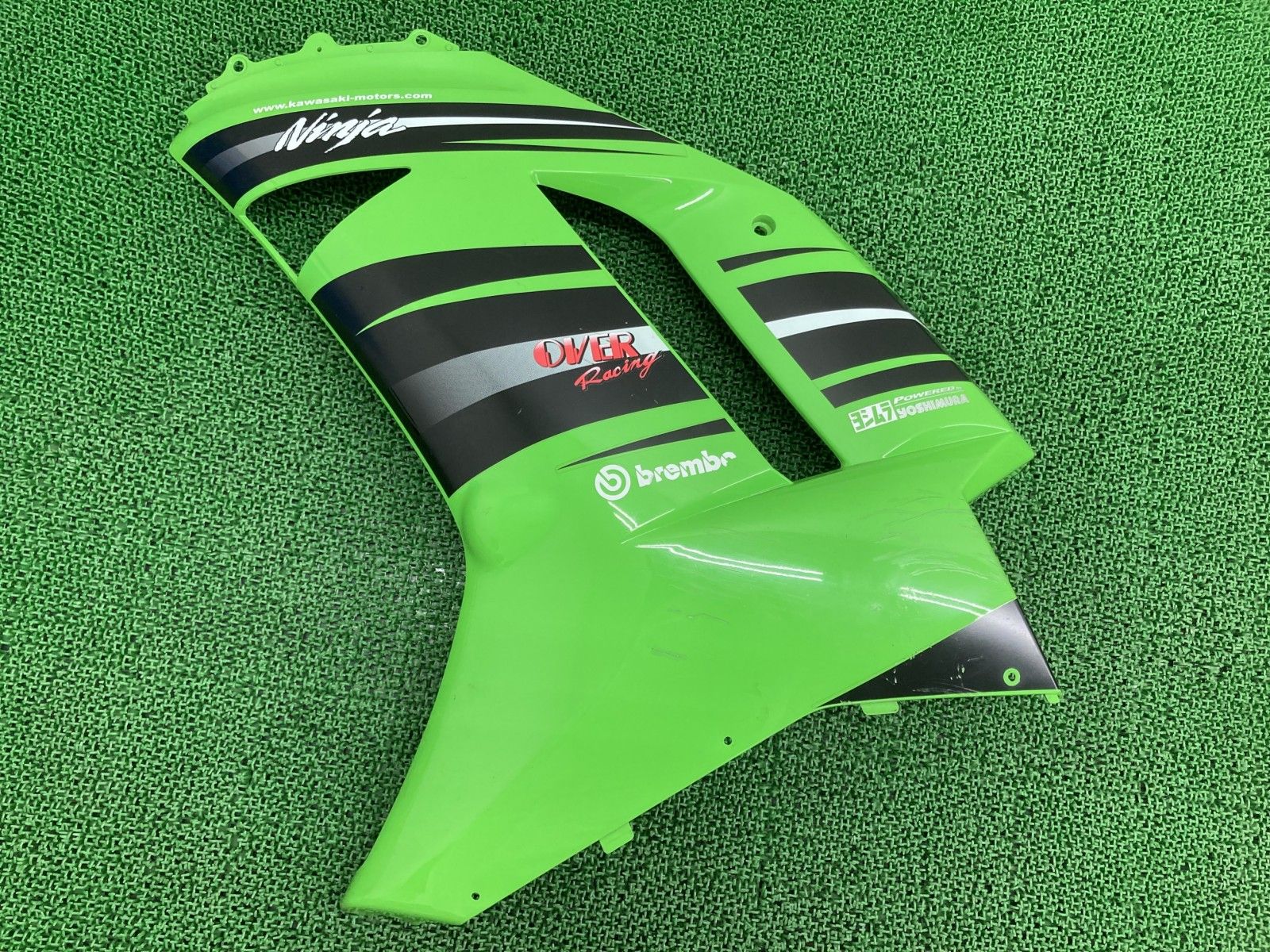 ZX-6R サイドカウル 左 緑 カワサキ 純正 バイク 部品 ZX600P ミドル