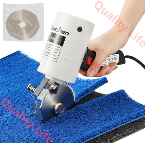 電動カッター 切断厚み30mm 200W 手持ち式切断機 厚手の布 レザー 合皮 雑材などを切る用に φ90替刃 耐久性 高効率 操作簡単 90B 110V 1.8m電源コード