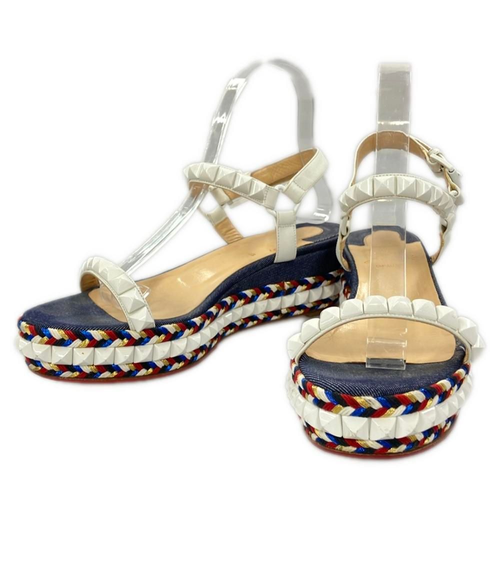 クリスチャンルブタン　カタクロウ　サンダル クリスチャンルブタン カタクロウ メタリックレザー ウェッジソール