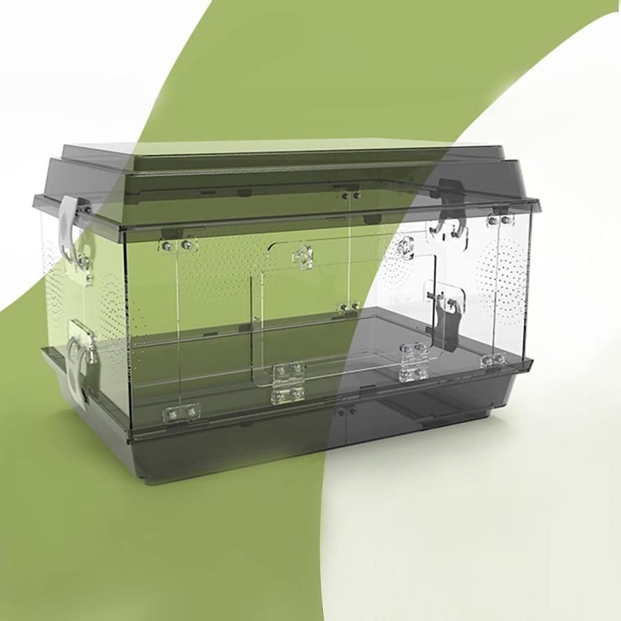 飼育ボックス アクリル繁殖ケージ トカゲ ケージ 小型爬虫類 ケージ 透明 居心地の良い 爬虫類 テラリウム 亀トカゲヘビ飼育ボックス