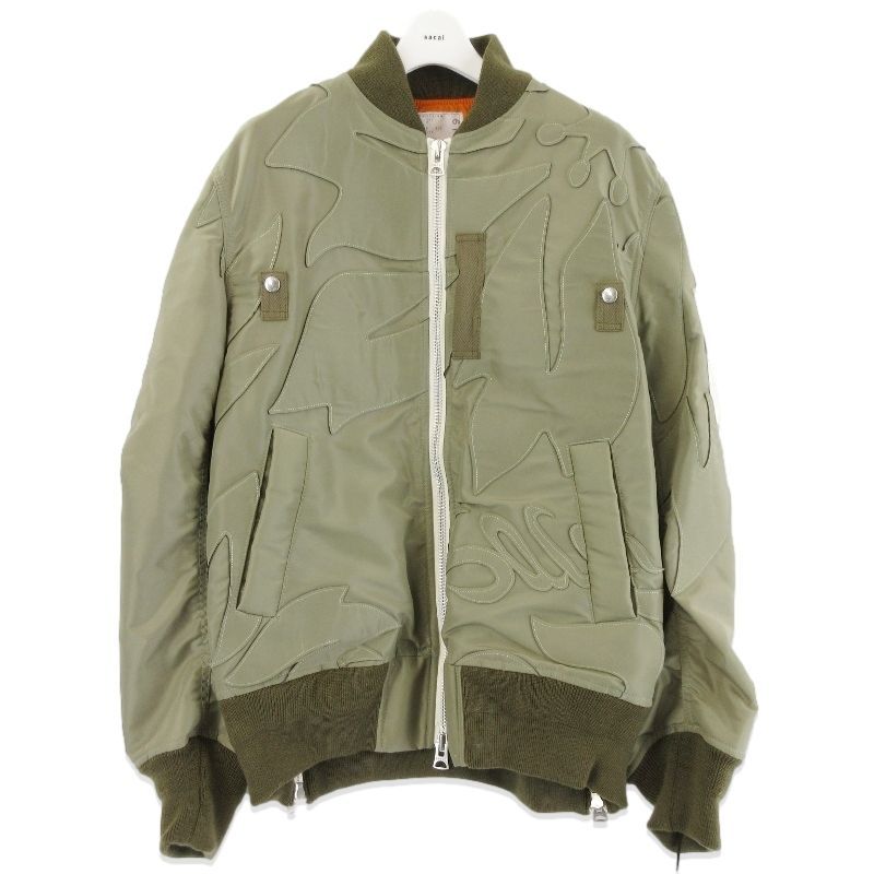 sacai ナイロン ジャケット ma-1 Sacai x NIKE Layered ボンバージャケットMA-1 ○関送無料