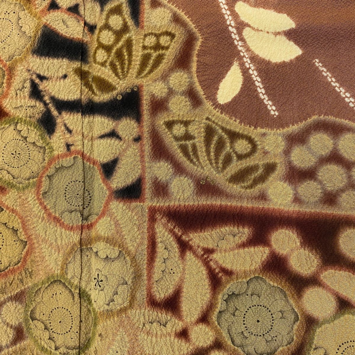 専用 F‐265 訪問着 辻ヶ花 滝泰 袷 金彩 茶色 小豆色 暈し 落款 美品 F‐265 訪問着 辻ヶ花 滝泰 袷 金彩 茶色 小豆色 暈し 落款 美品 - メルカリ