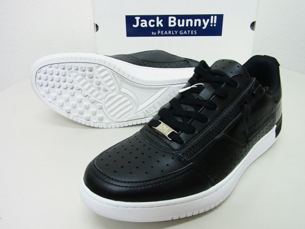 正規JackBunny ジャックバニー PEARLYGATESパーリーゲイツスパイクレスゴルフシューズ26.5cm【262-7992200】ブラック黒【本物保証】
