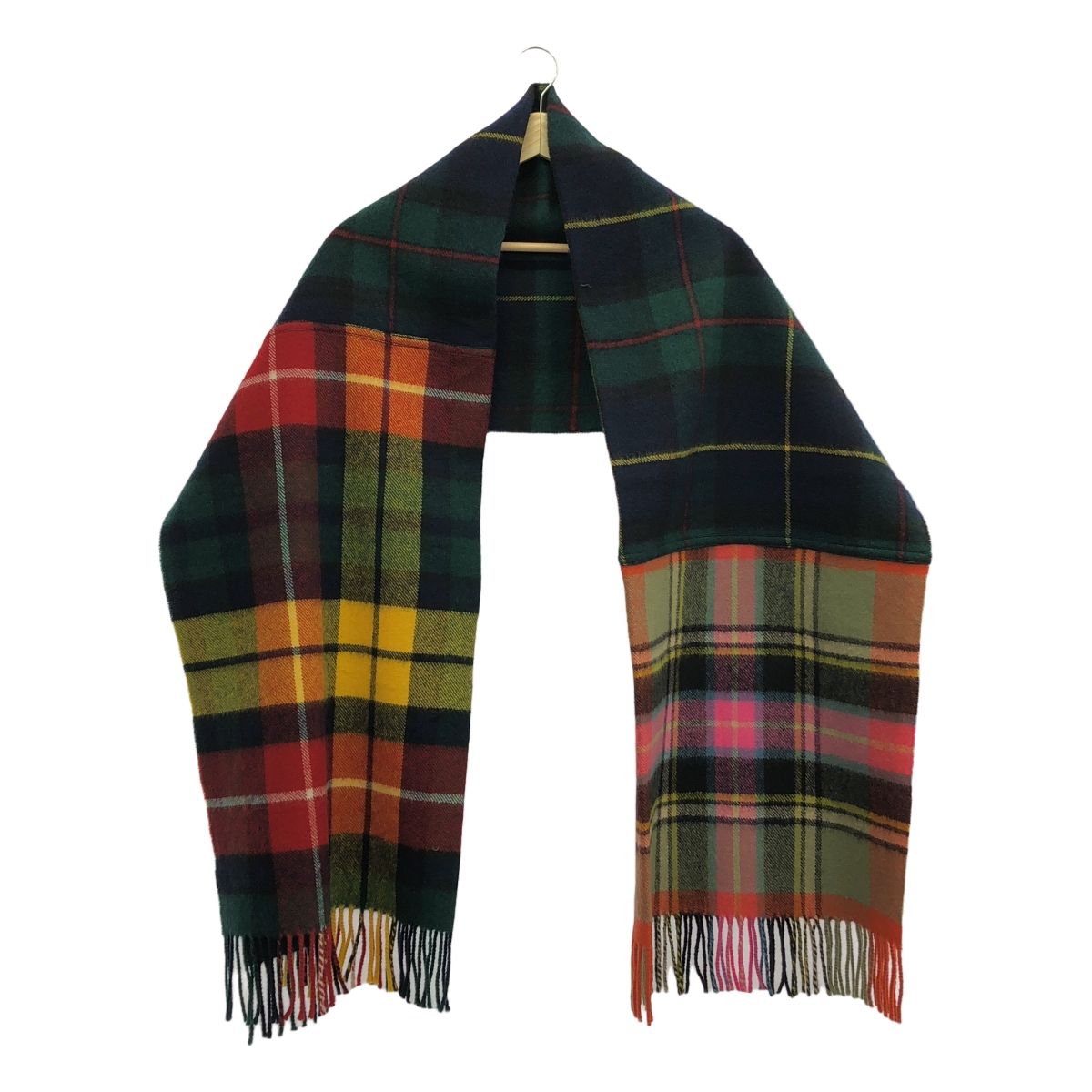COMME des GARCONS COMME des GARCONS | コムコム | ウール タータンチェック フリンジ 大判 ストール マフラー | マルチ | レディース