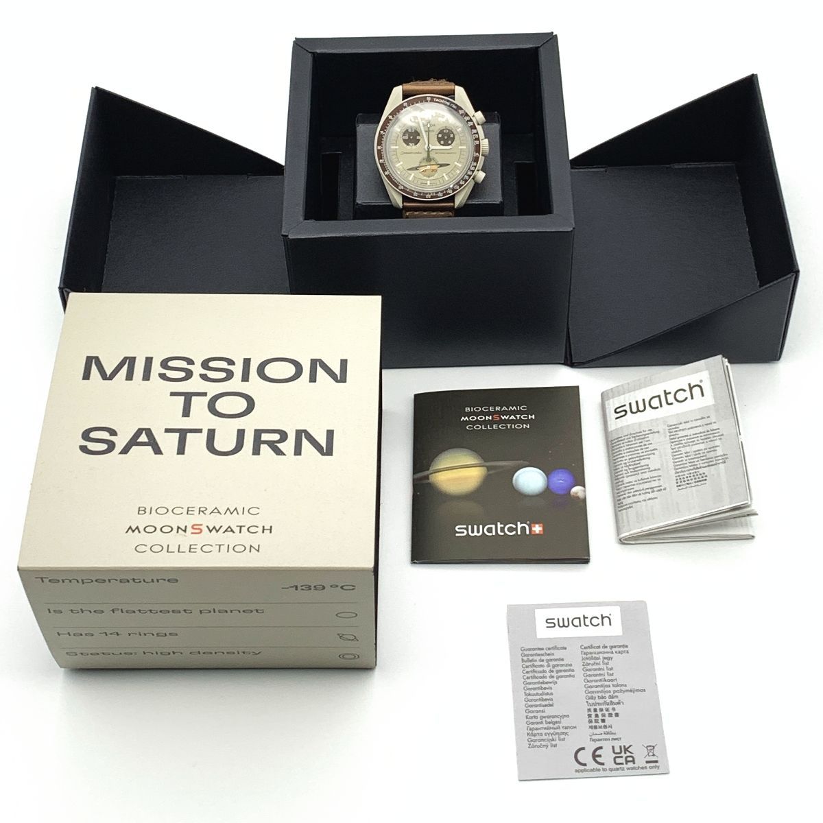 オメガ×スウォッチ OMEGA×Swatch MISSION TO SATURN スピードマスター ムーンスウォッチ SO33T100☆未使用品/正規保証書付☆  - メルカリ