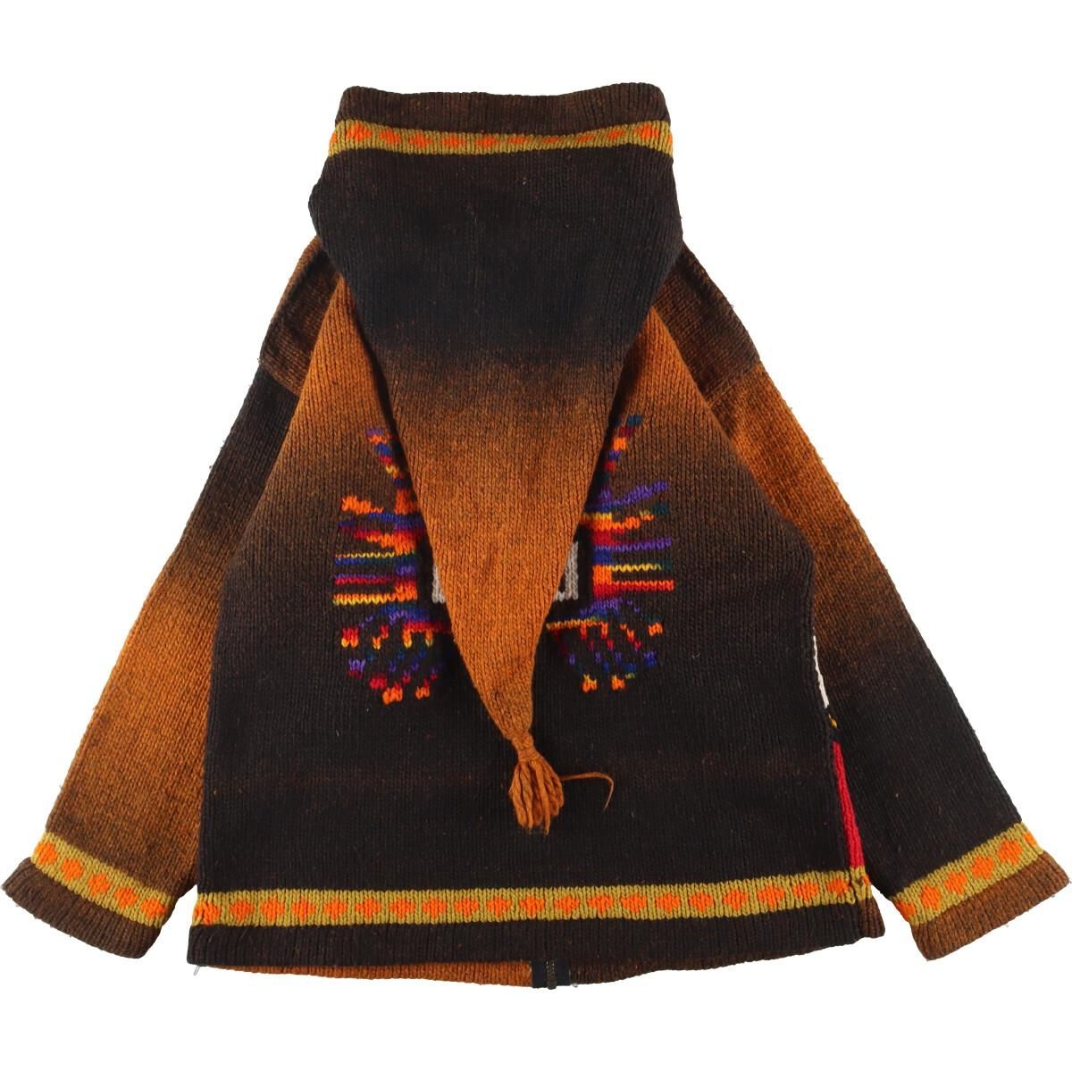 古着 INDIAN CRAFTS ネイティブ柄 エクアドルセーター コットンニット 
