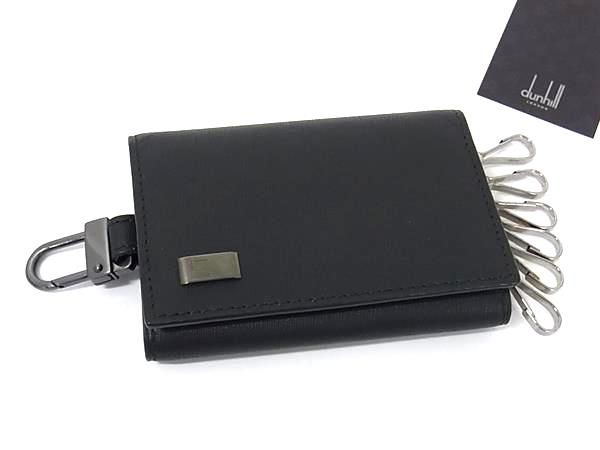 ♥ dunhill ダンヒル サイドカー レザー 6連 キーケース 鍵入れ メンズ ブラック系 BS0472