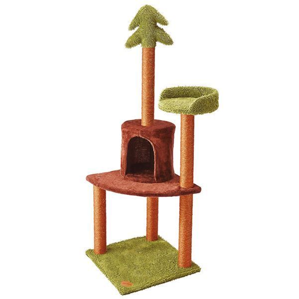ねこまどグリーンテラスハイタワー 大型猫玩具
