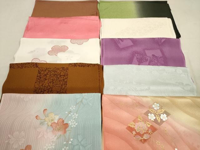 平和屋着物 和装小物 帯揚げ10枚セット 正絹 DAAX2078xg