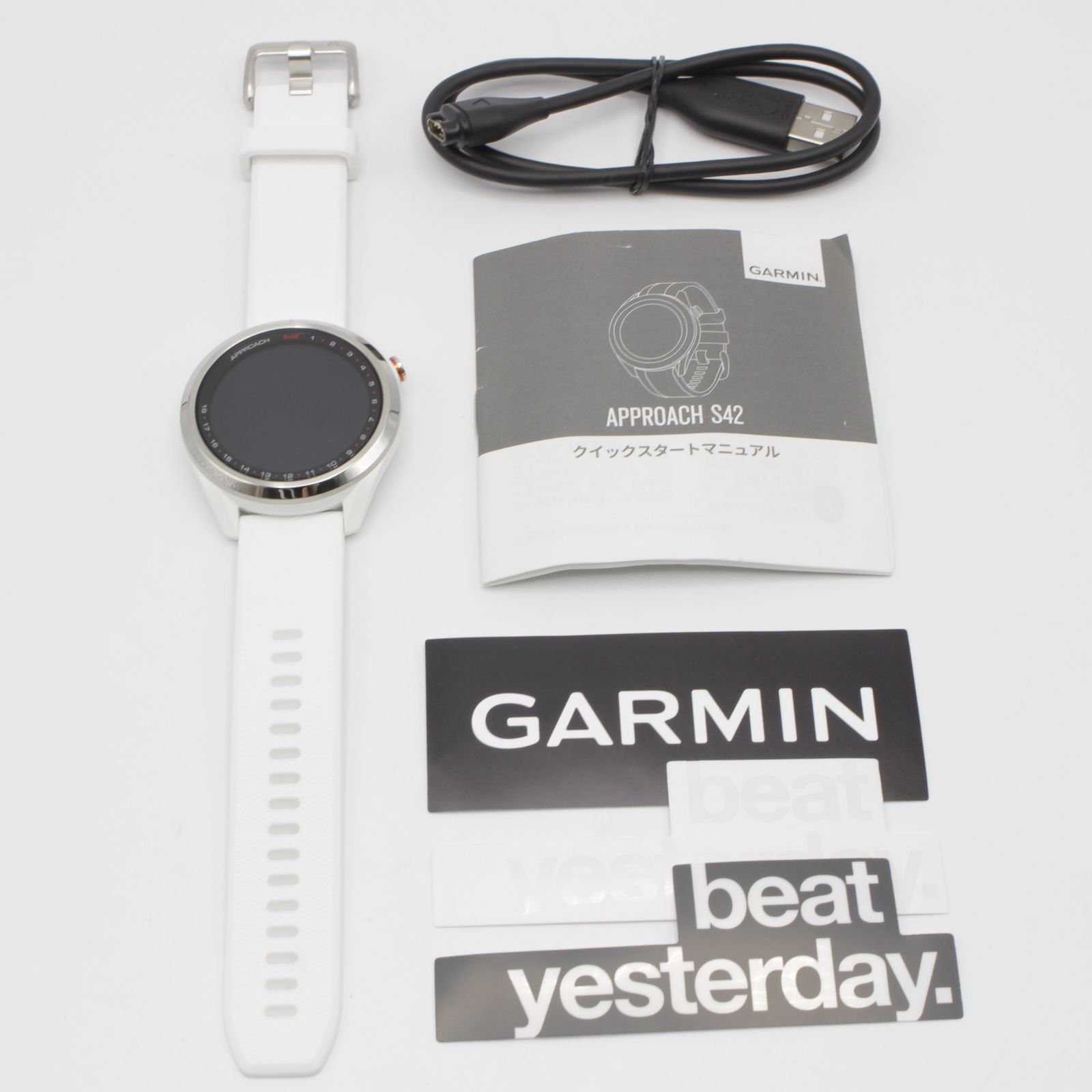 S42 Garmin Approach GPS Golf Watch GARMIN White Silver Approach