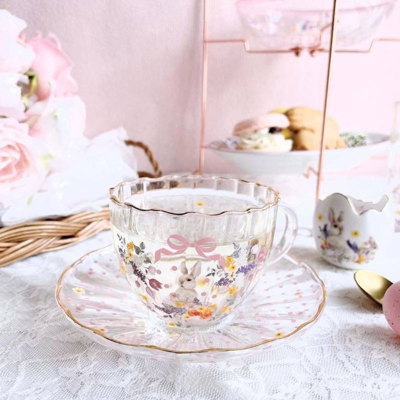 セット割】ラビットフラワー転写紙 ※白磁＆ガラス用お得なセット