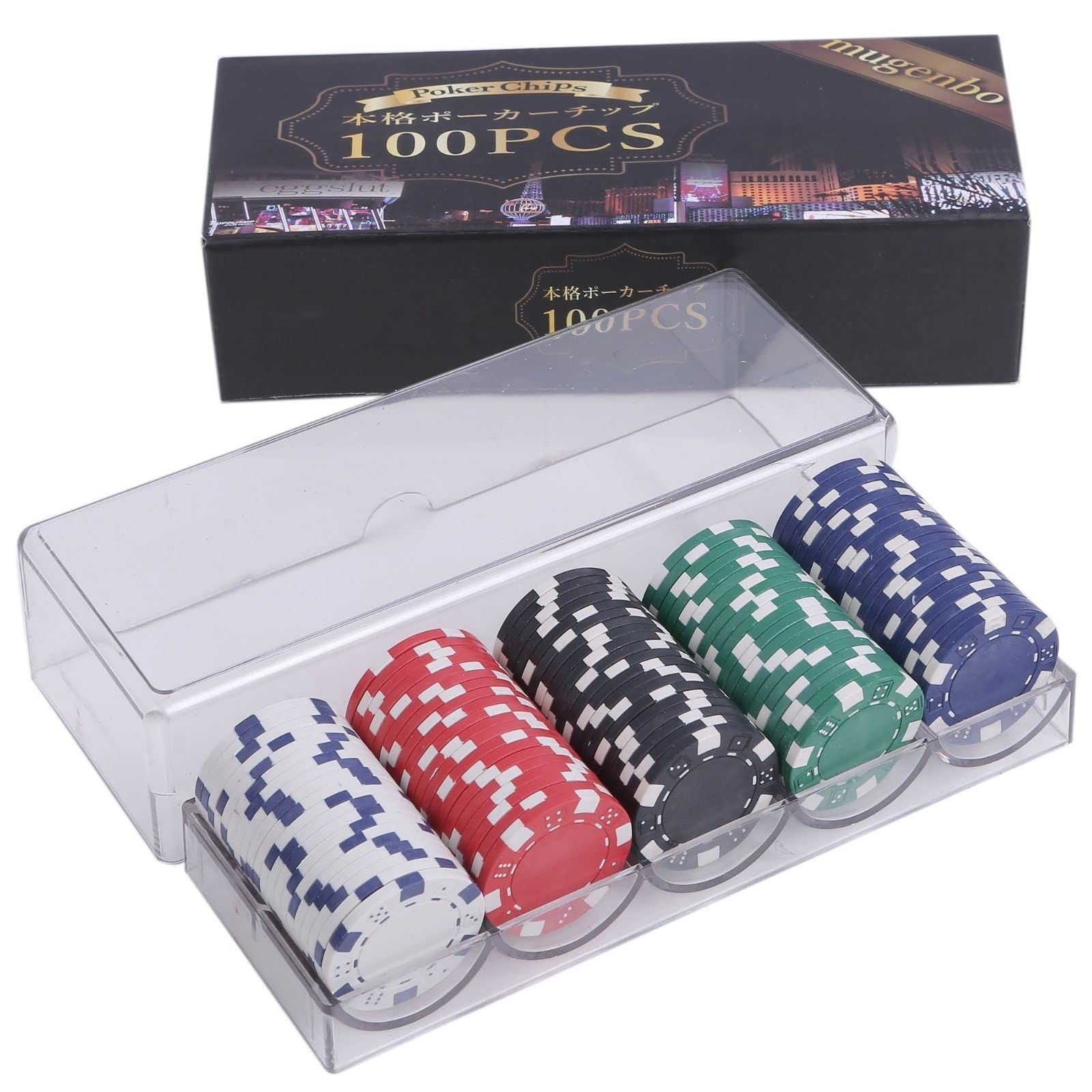 新着商品】5色 カジノ ポーカー セットmugenbo ゲームチップ 100枚
