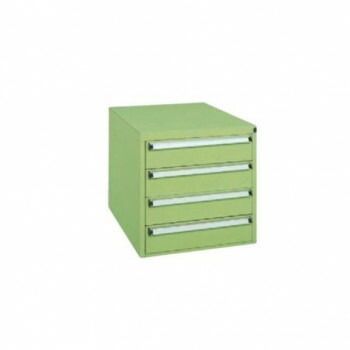 サカエ Wキャビネット 抗菌粉体塗装 457×580×450mm 引出し4段 W-4N