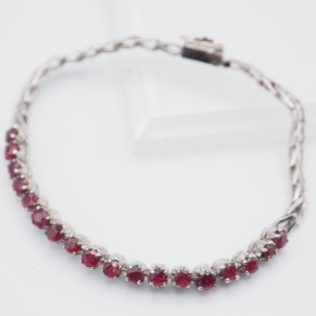 G493 ルビー ピンクスピネル ブレスレット デザイン シルバー ヴィンテージ