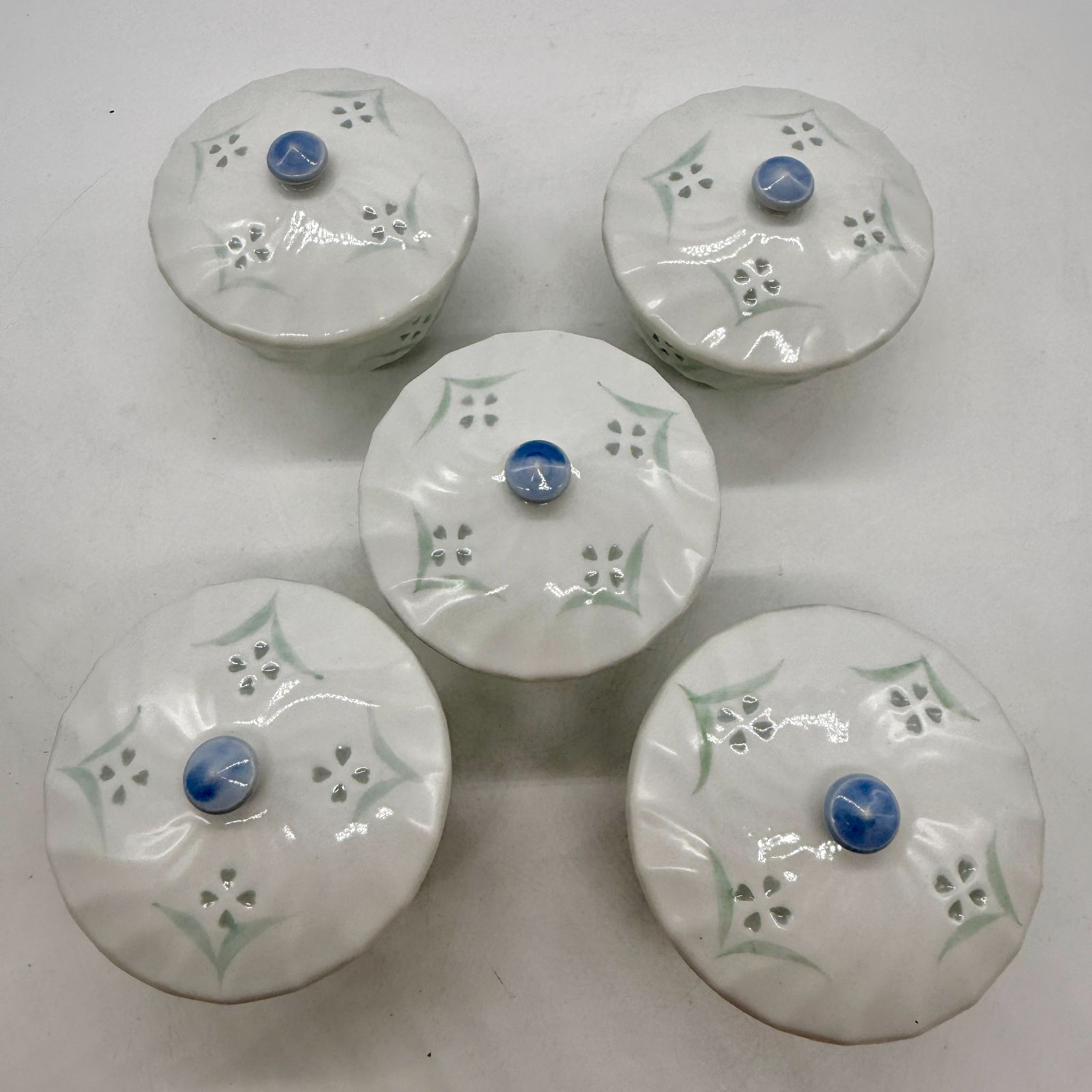 未使用品】有田焼 ホタル彫り 透かし 高山窯 急須＆蓋付湯呑