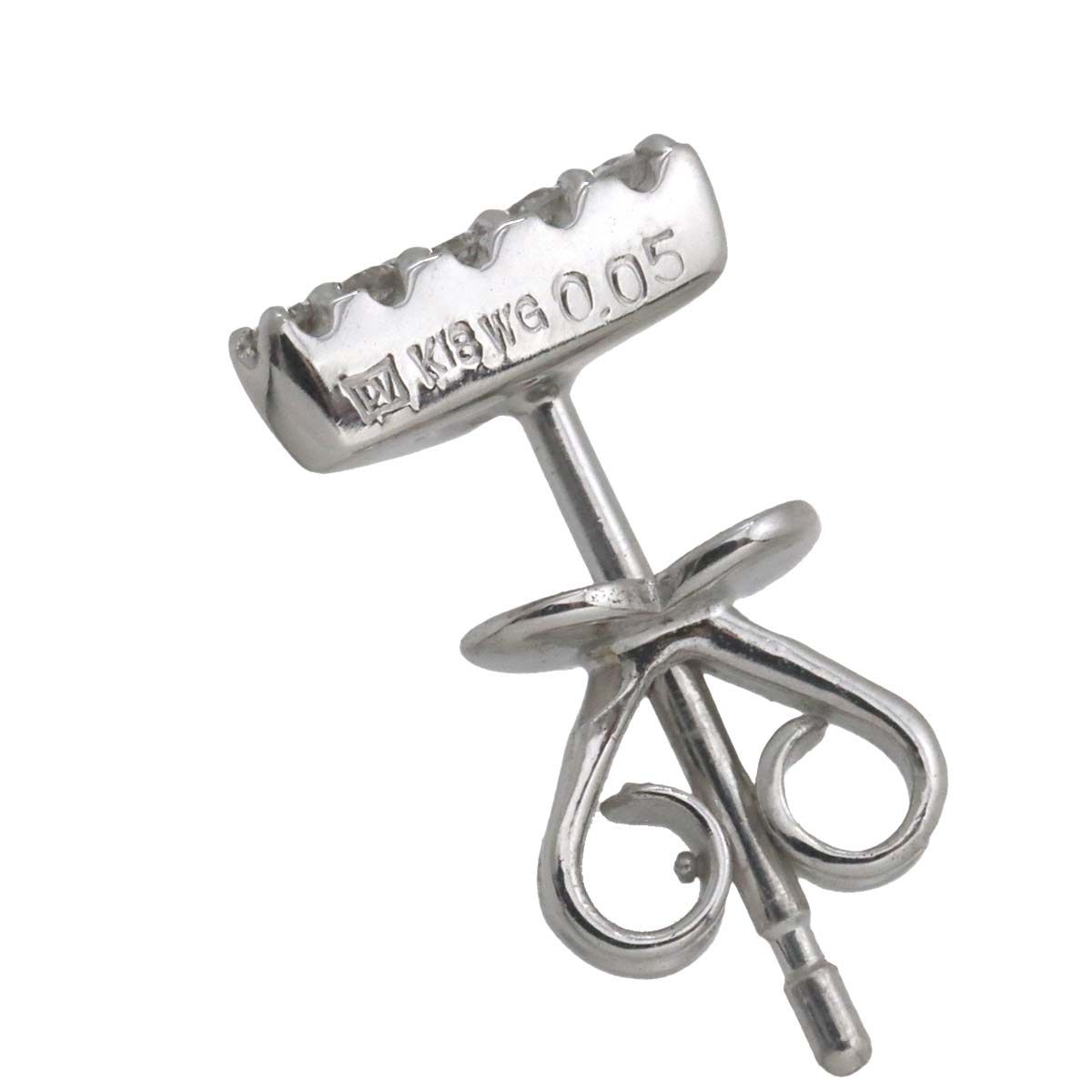 ポンテヴェキオ Ponte Vecchio ダイヤ 0.05ct ピアス K18 WG 750