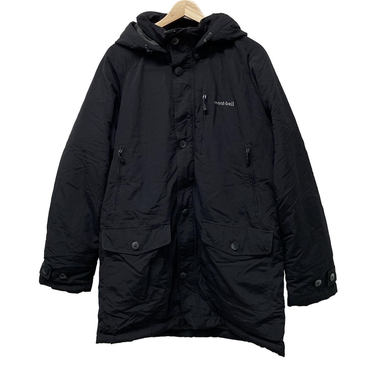 mont-bellダウンコート黒色Lサイズ mont-bell ダウンコート 黒 フード付き