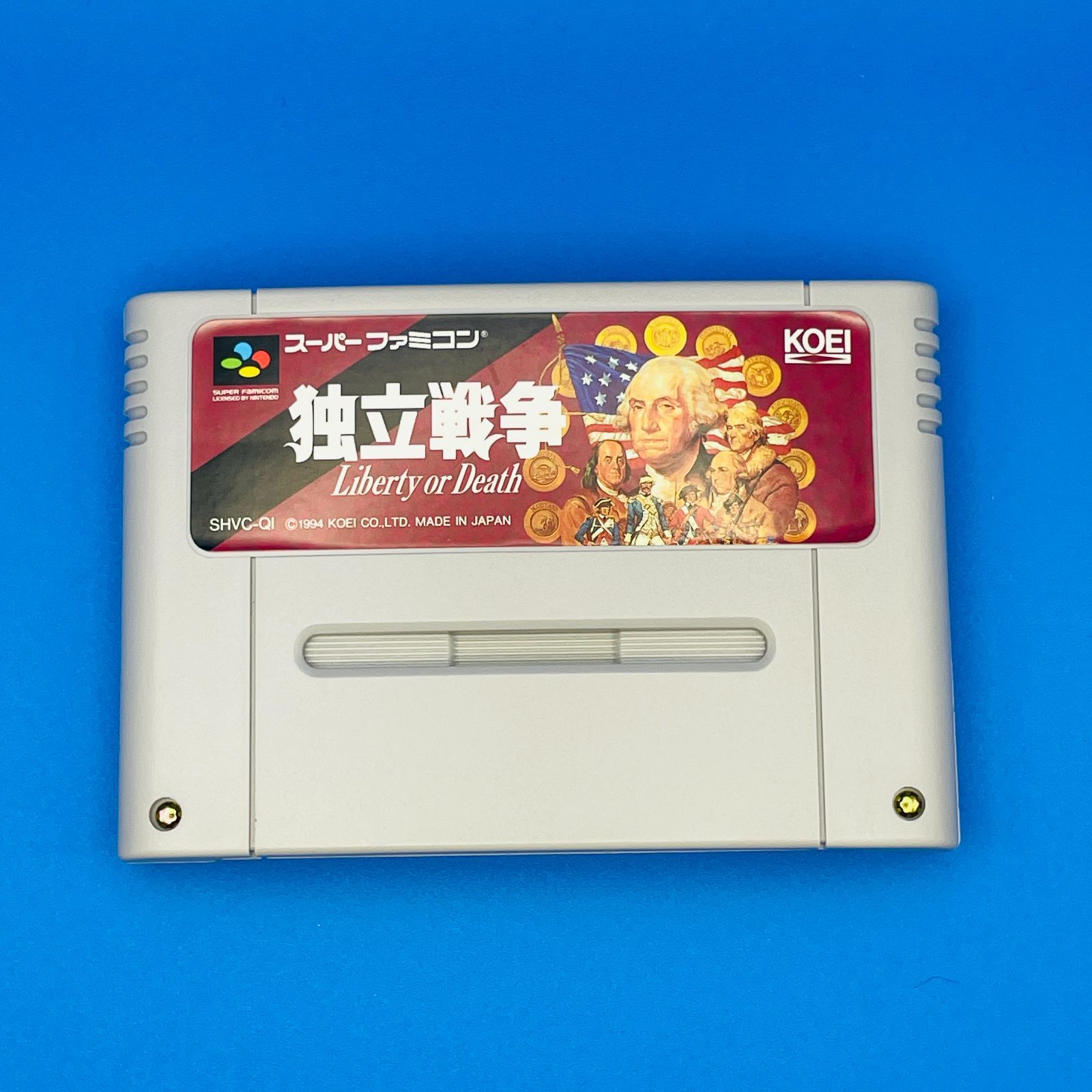 ◇751【動作OK】NINTENDO SFC 歴史シミュレーションゲーム 独立戦争 Liberty or Death ソフト スーファミ  スーパーファミコン カセット 箱 取扱説明書 KOEI 光栄 - メルカリ