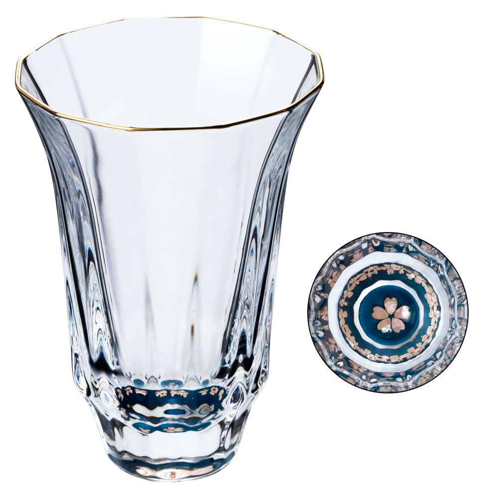 コアガラス 小暮紀一 冷酒杯 レース文様 赤 ぐい呑 おちょこ コア