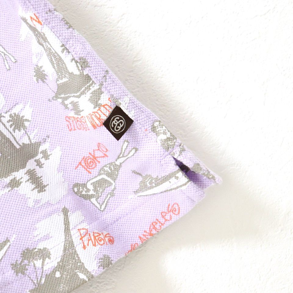 kAi様STUSSY ステューシー ポロシャツ Mサイズ グレー Sの刺繍 kAi様STUSSY ステューシー ポロシャツ Mサイズ グレー Sの刺繍