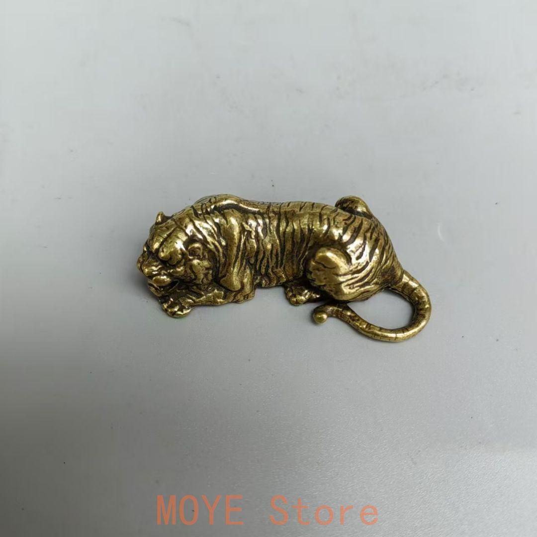 銅 細工 金銭虎 干支虎 文鎮 筆架 茶道茶寵 装飾品 工芸品 置物