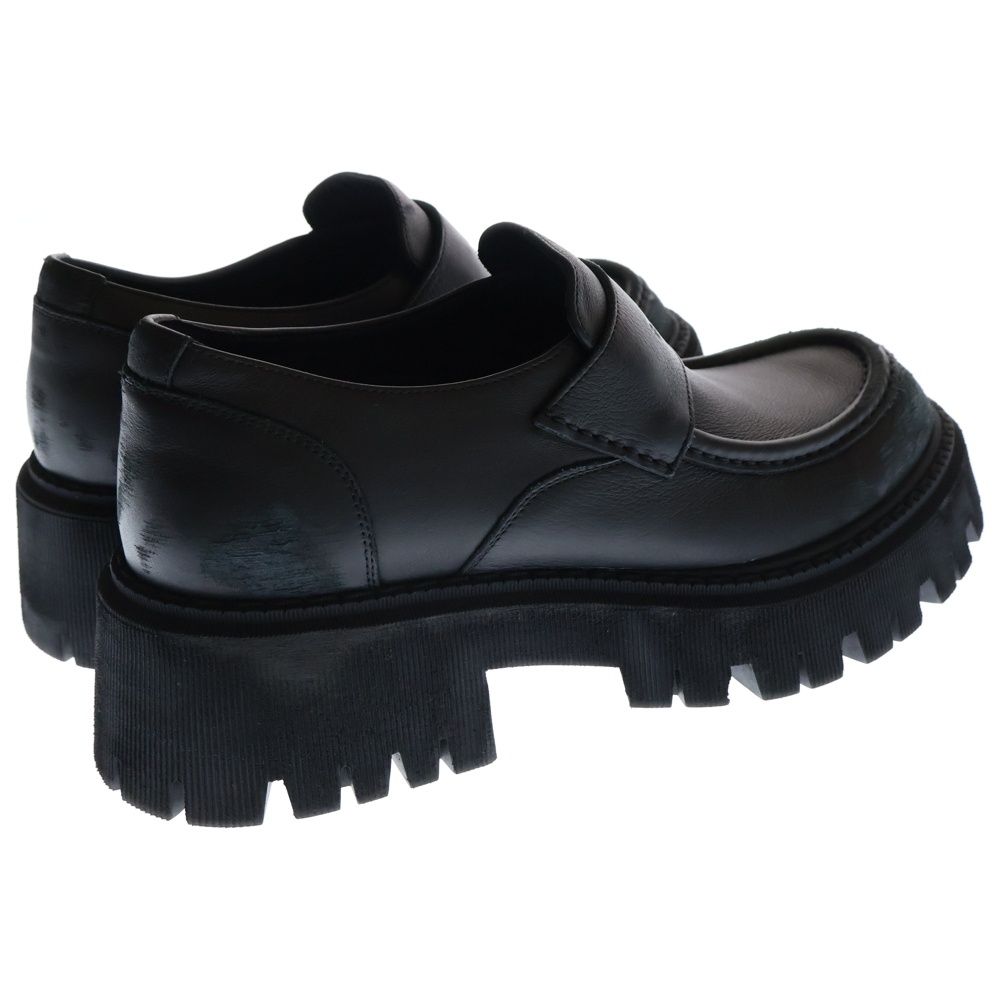 未使用✨️BALENCIAGA ローファー 革靴 BBロゴ レザー ヴィンテージ 23AW】BALENCIAGA Tractor ローファーレザー シューズ ロゴ