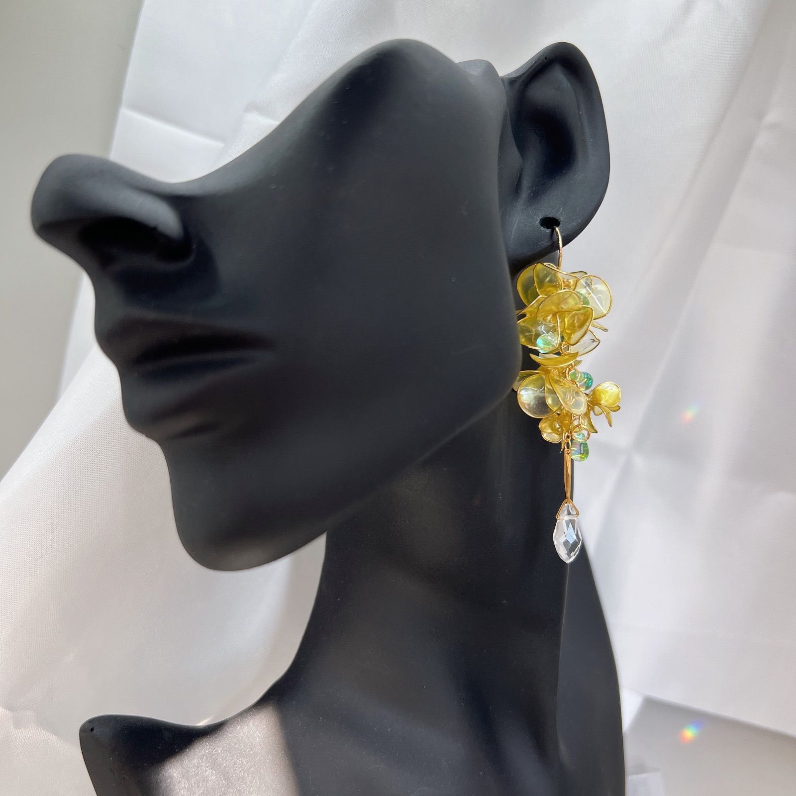 ミモザ ピアス/イヤリング ディップアート アメリカンフラワー