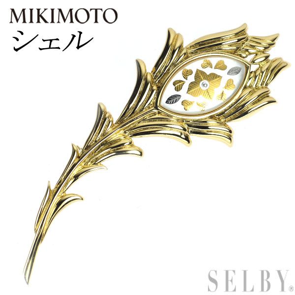 ミキモト K18YGピクウェ/シェル ペンダントトップ ミキモト K18YG シェル ペンダントトップ ピクウェ イニシャル g