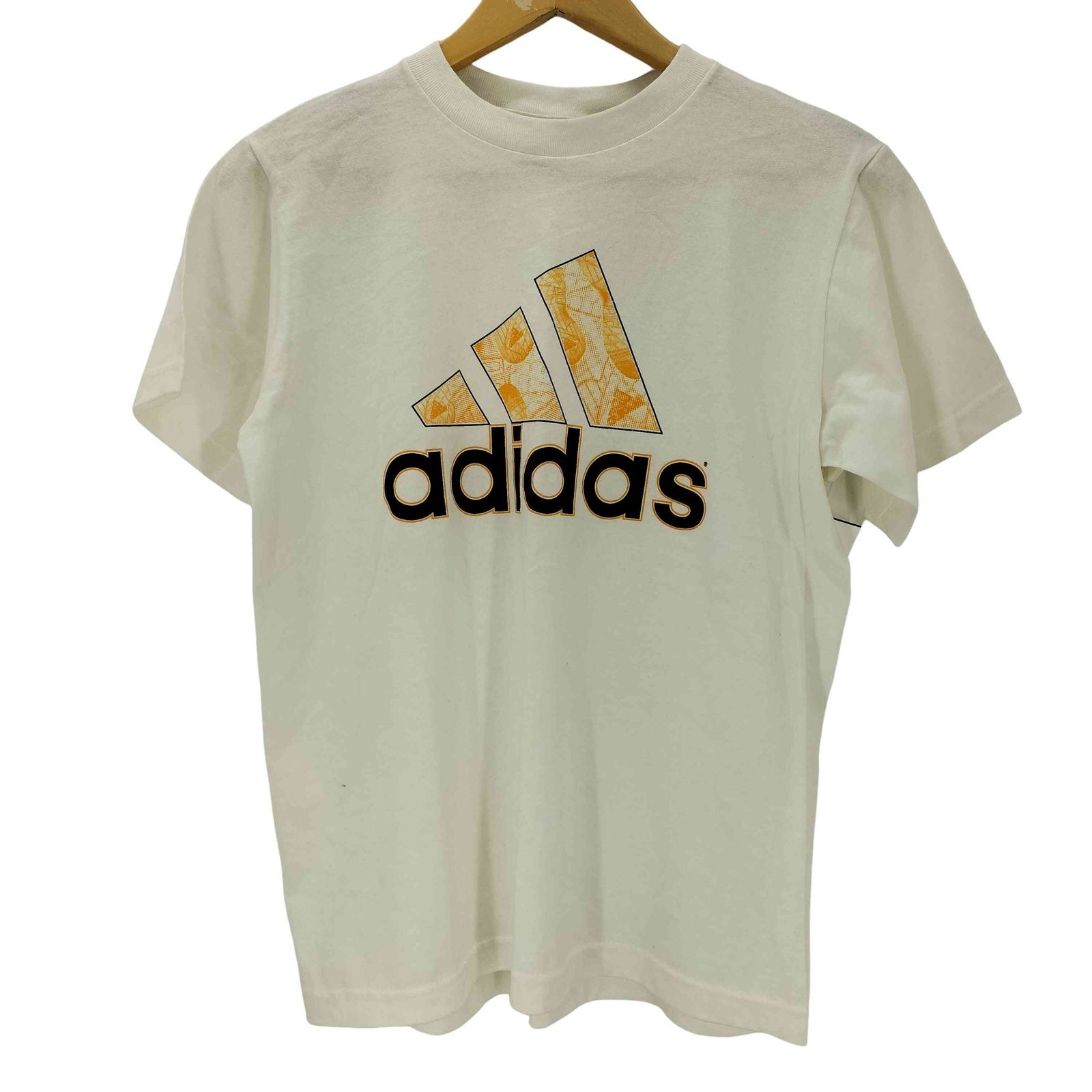 アディダス adidas 90S USA製 ロゴプリント クルーネック 半袖Tシャツ メンズ JPN：L 