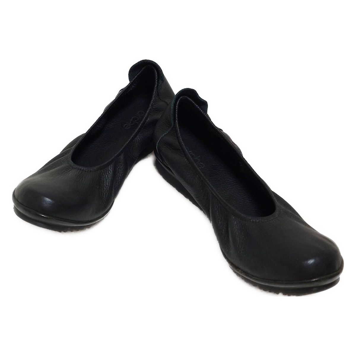 arche アルシュ フラットシューズ 37 レディース - 黒 レザー