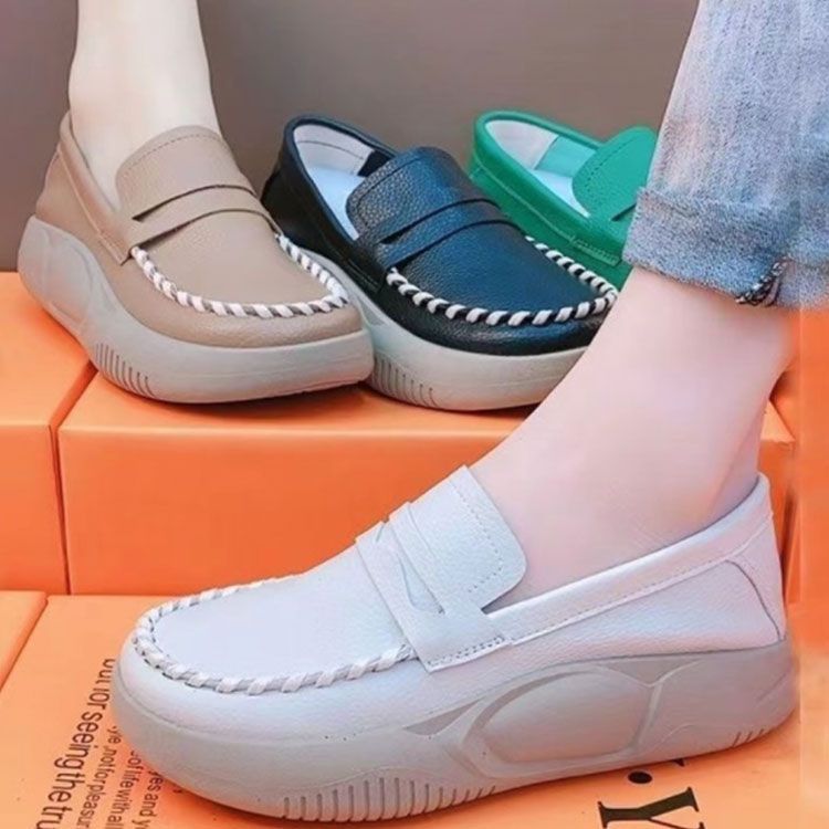 厚底スリッポン ヒール4cm