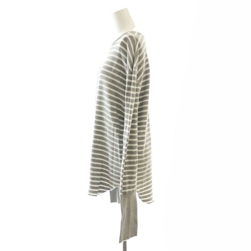グッドグリーフ Good Grief アパルトモン取扱い Border Thermal Top ニット カットソー 長袖 ボーダー F グレー 白 ホワイト /AQ グッドグリーフ Good Grief アパルトモン取扱い Border Thermal