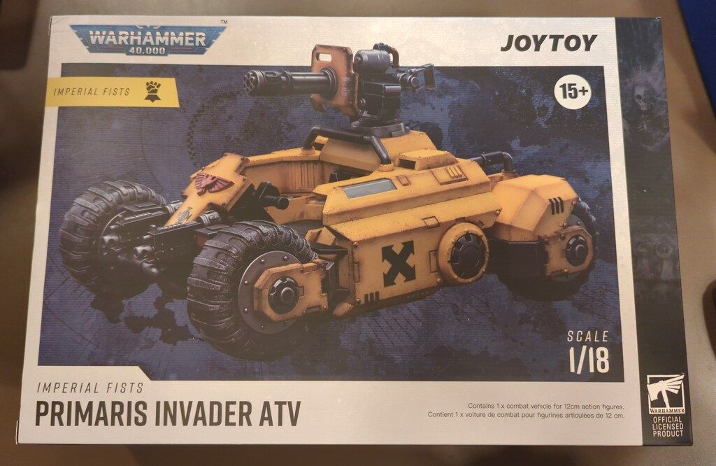 JOYTOY WARHAMMER40000 IMPERIAL FISTS PRIMARIS INVADER ATV 1/18