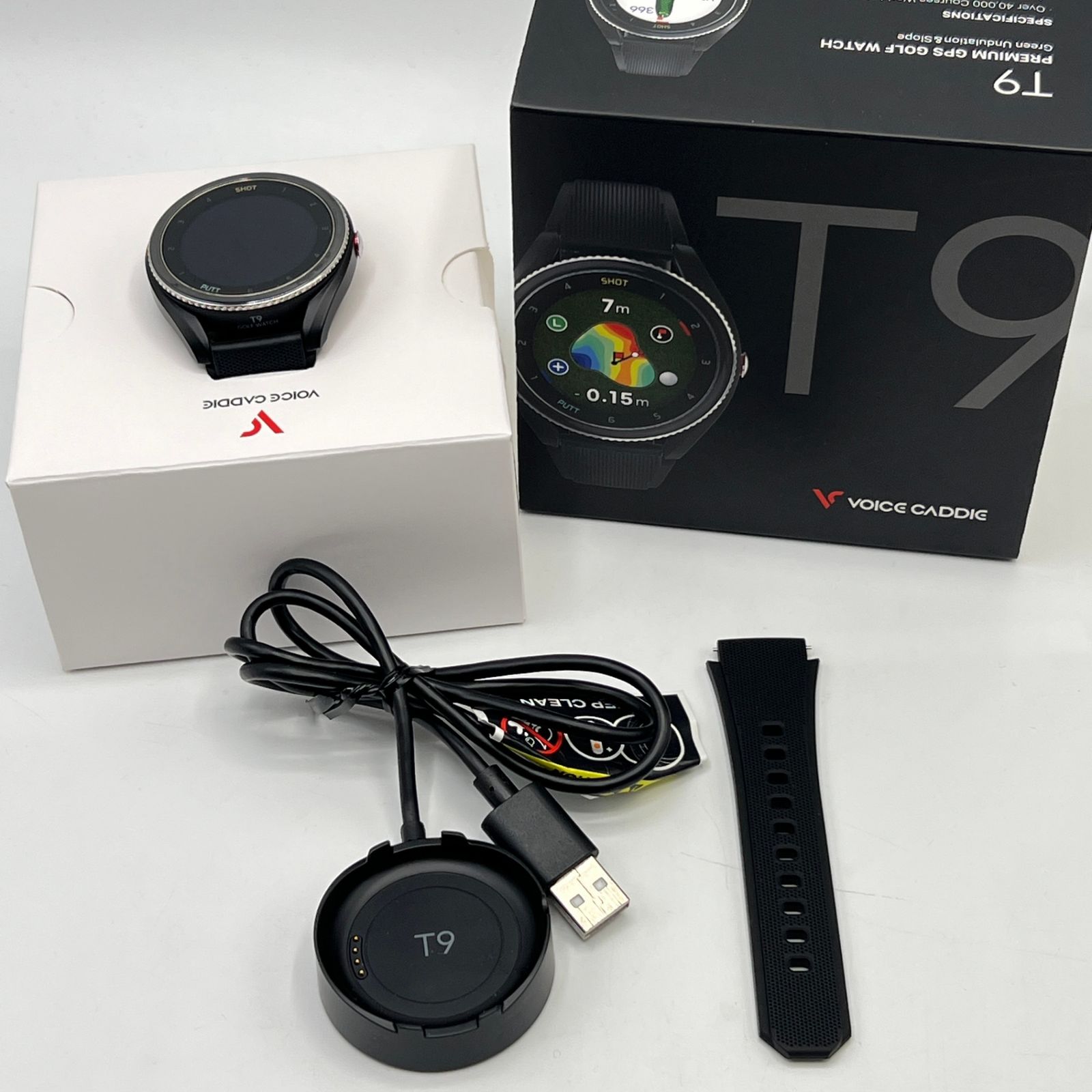 VOICE CADDIE T9 ブラック 腕時計タイプ ゴルフ用距離計 ボイス