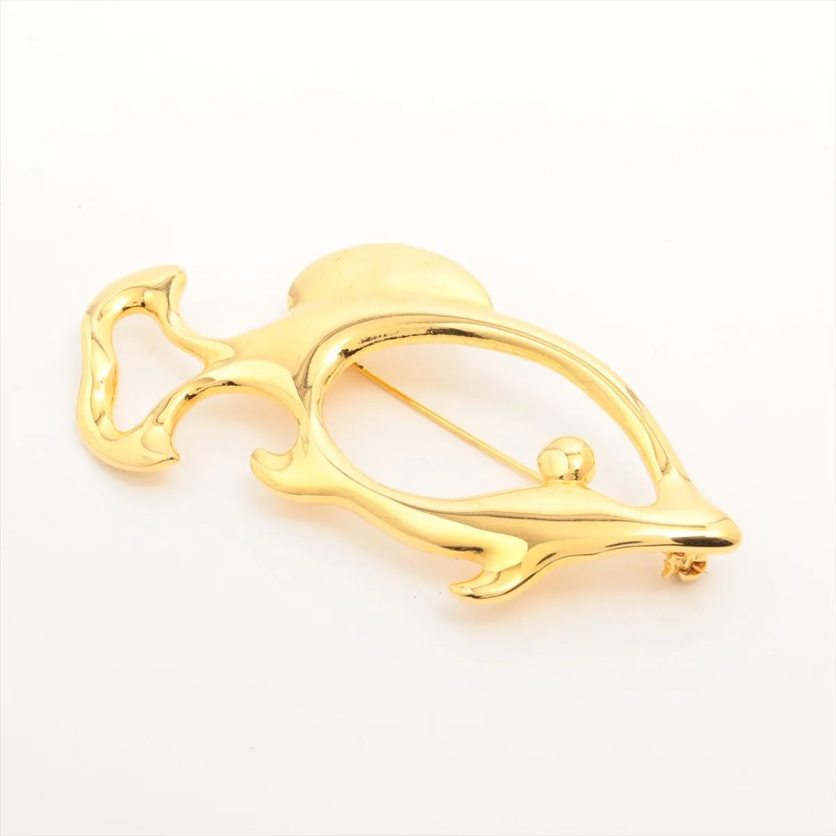 YVES SAINT LAURENTイブサンローラン ブローチ 葉っぱ ゴールド 2025年