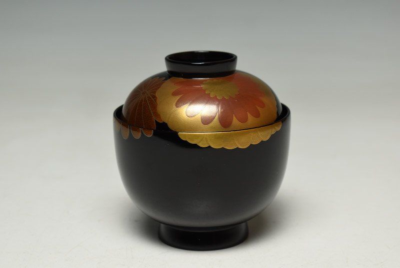 作家物　輪島　吸物椀　草花　観世水　五客　金蒔絵　木箱　茶道　懐石 Amazon.co.jp: 輪島塗 桜紅葉 蒔絵 黒塗 吸物椀 5客 天然木製 木