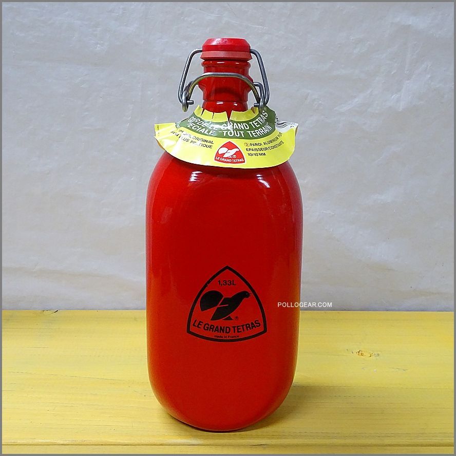 フラッシャー付 デッドストック 1980年代 グランテトラ 1.33L レッド 角型 LE GRAND TETRAS VINTAGE ウォーターボトル 赤