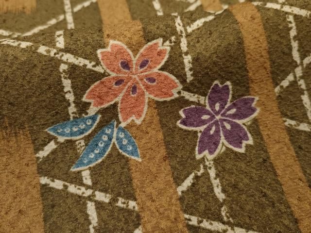 平和屋着物●ろう彩工芸　奥村一心　上質な小紋　霞文　正絹　逸品　CAAQ9490th 平和屋着物○ろう彩工芸 奥村一心 上質な小紋 霞文 正絹 逸品