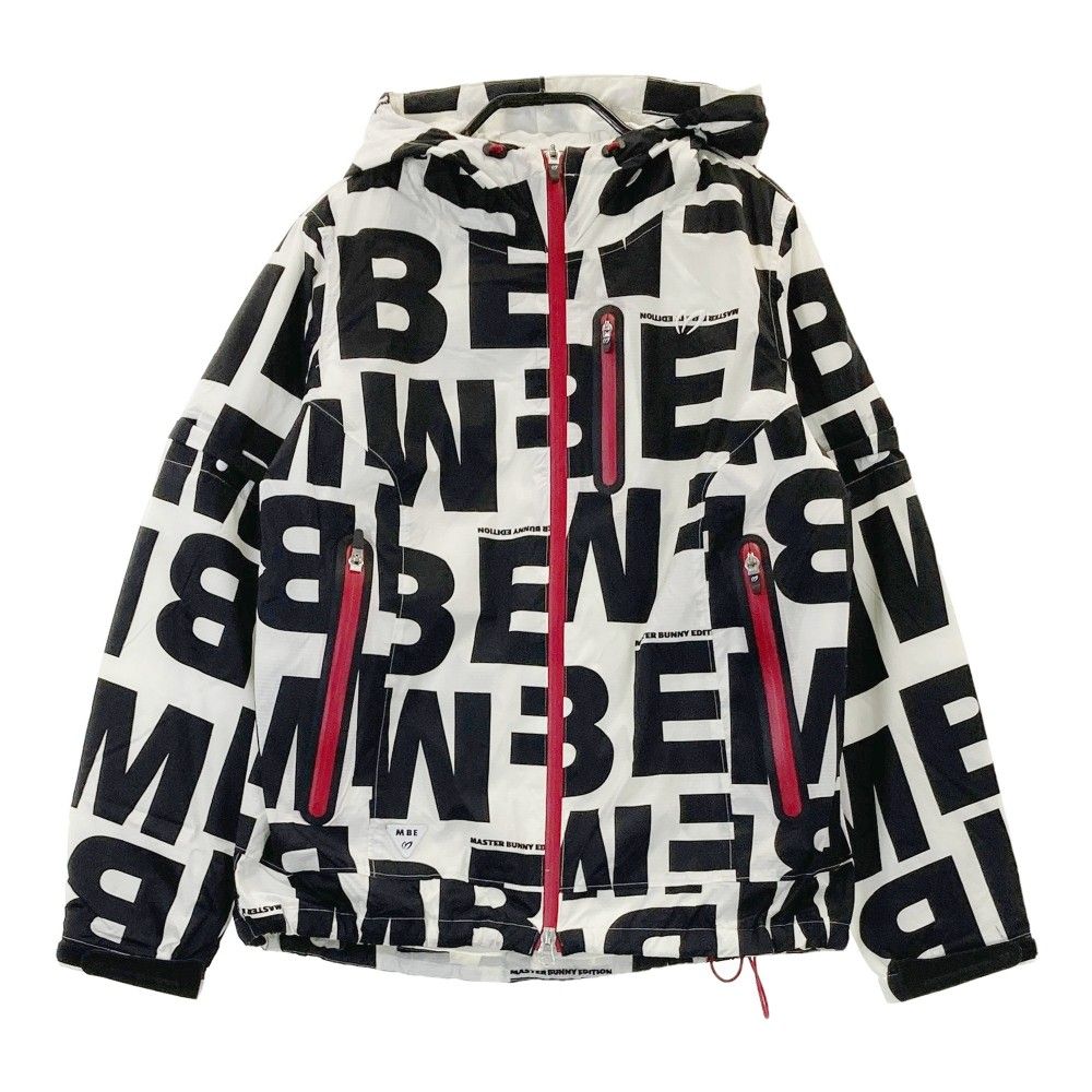 サイズ 0 MASTER BUNNY EDITION マスターバニーエディション 2WAY 中綿 ジップジャケット パーカー 総柄 ホワイト系 240101492800 ゴルフウェア レディース ストスト