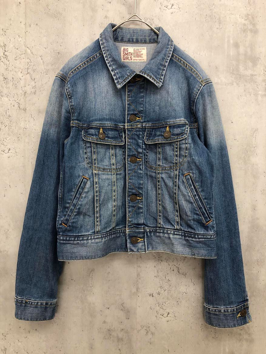 BIG SMITH GIRLS Gジャン デニム ジャケット sizeM/ブルー系