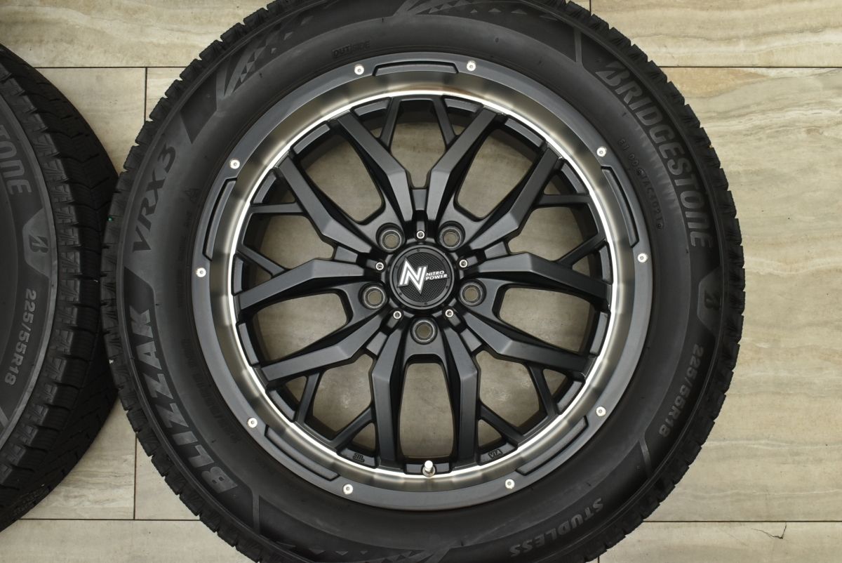 バリ溝 ナイトロパワー ガジェット 18in 7J 42 PCD114.3 ブリヂストン ブリザック VRX3 225 55R18 LBX デリカD 5 フォレスター FFCRYSTALESIA_COM