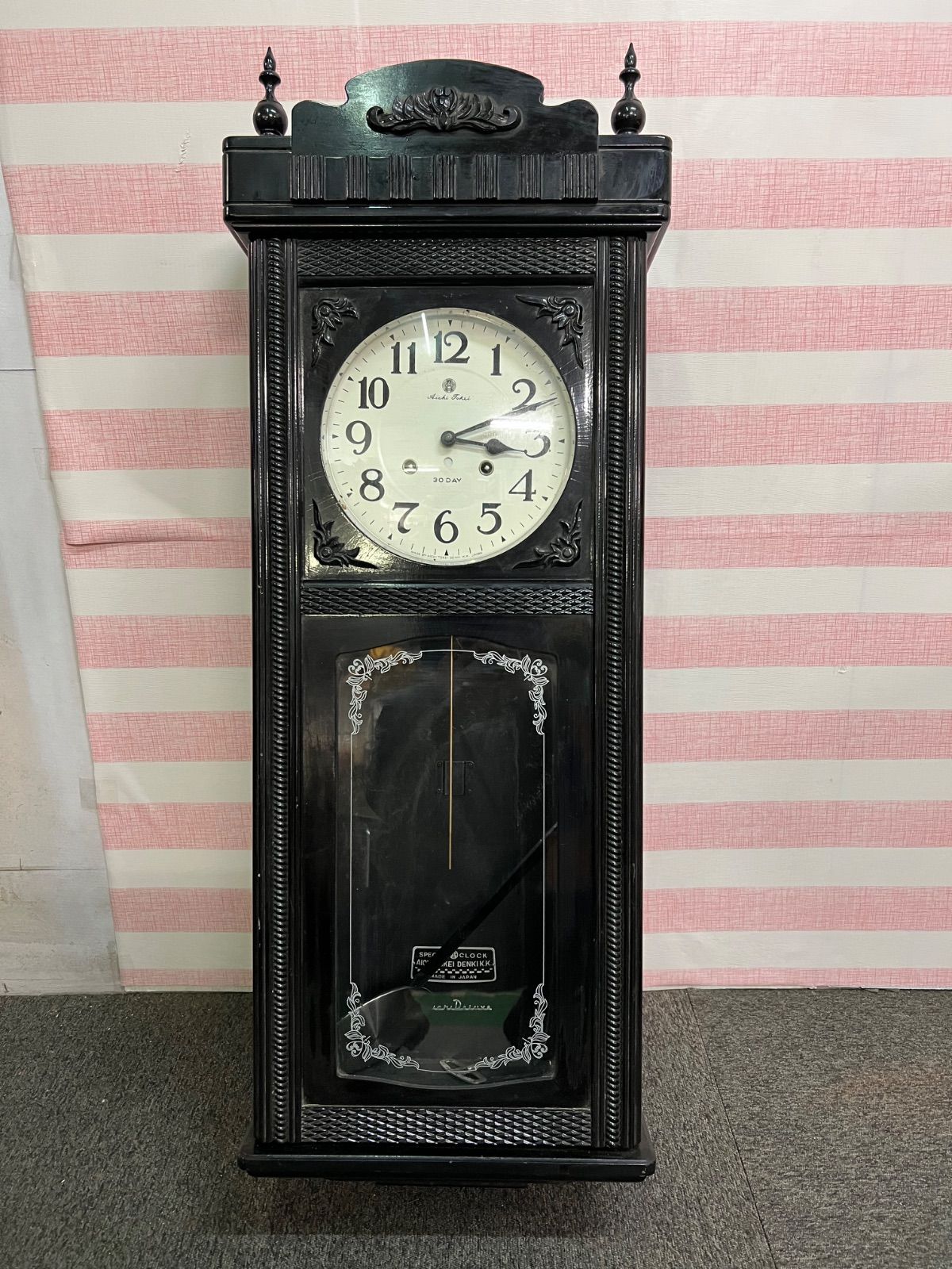 昭和 レトロ 大size 愛知時計 振り子 柱時計 アンティーク - メルカリ