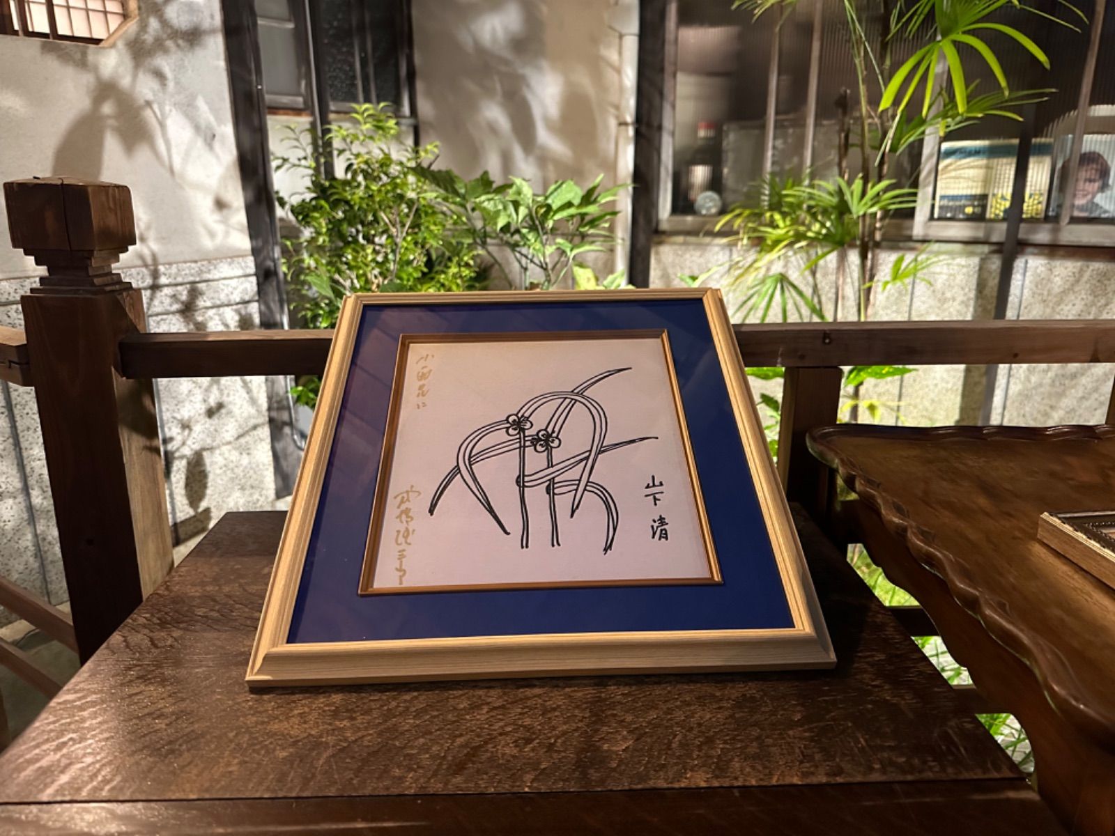 模写　山下清　題目　【　つゆ草図　】　キャンバスのみ　帝国美術会シール手描き作品 模写 山下清 題目 【 つゆ草図 】 キャンバスのみ 帝国美術会
