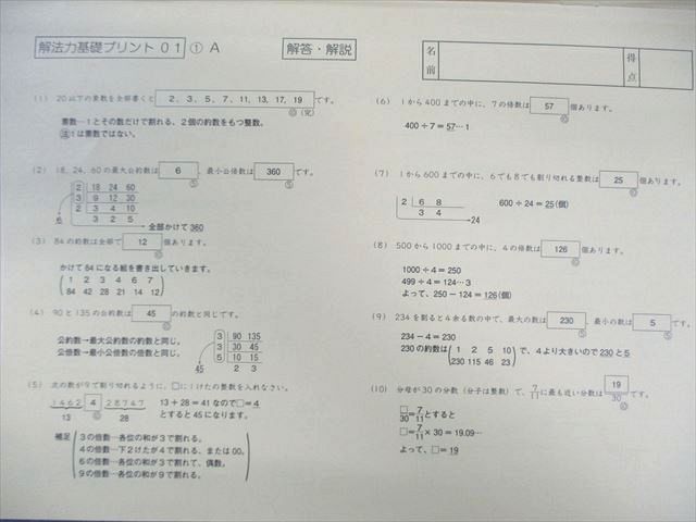 Sunday Sapix 算数　解法力 全14回分 Sunday Sapix 算数 解法力 全14回分