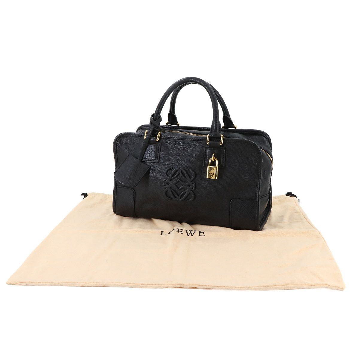 LOEWE　ロエベ　アナグラム　アマソナ28　ハンドバッグ　スエード 新品同様 ロエベ LOEWE アマソナ 28 ハンド バッグ レザー