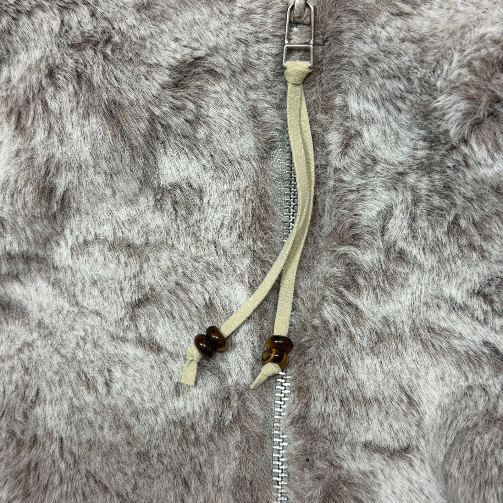 参考上代62700円 未使用品 NVRFRGT 24AW FAUX SHEARLING FULL ZIP UP