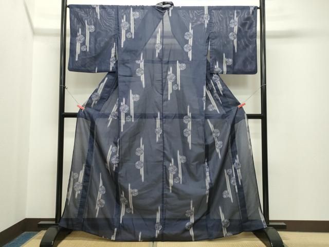 平和屋着物▽小紋　単衣　斜線文　黒地　洗える着物　CAAV3177ut 平和屋着物▽小紋 単衣 斜線文 黒地 洗える着物 CAAV3177ut