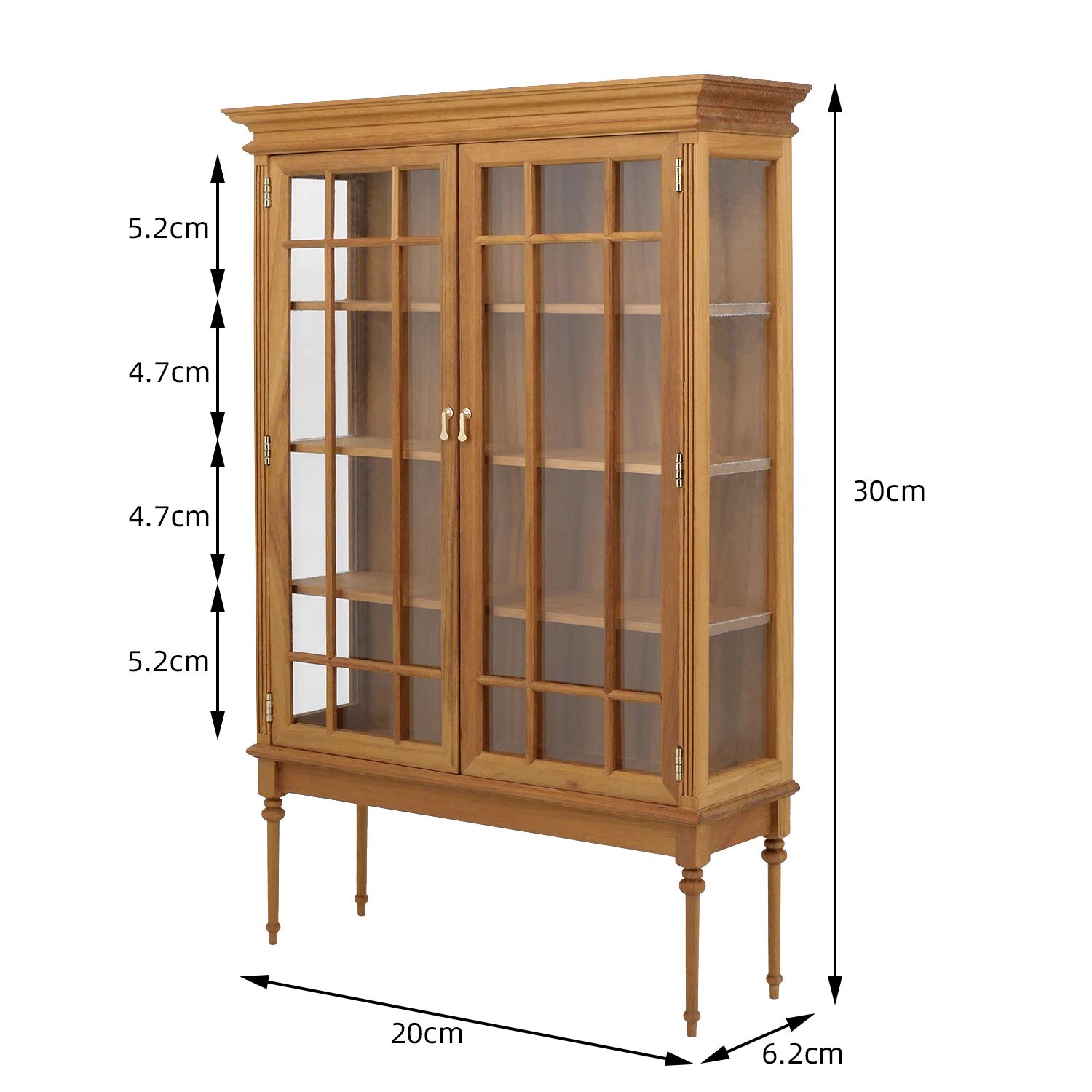 1/6スケール ミニチュア コレクション 収納棚 扉付き本棚 - メルカリ