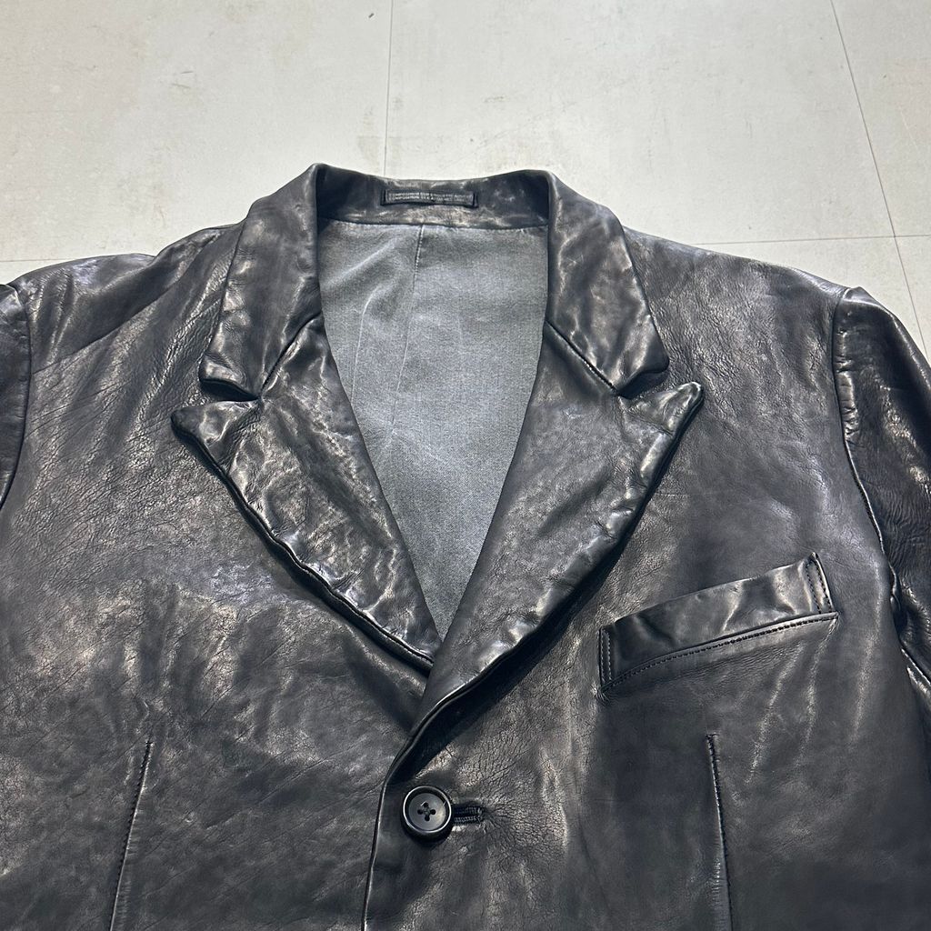 ヨウジヤマモト×イサムカタヤマ バックラッシュ 19aw レザージャケット ヨウジヤマモト×イサムカタヤマ バックラッシュ - 上質レザーの